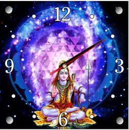 Glass Clock Shiva Yantra